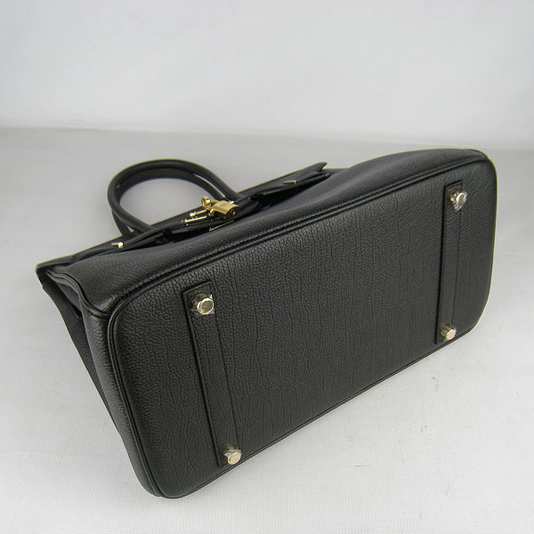 High Quality Fake Hermes Birkin 35CM Togo Leather Bag Black 6089